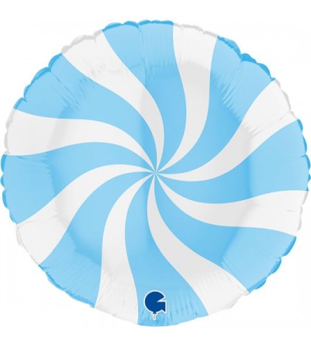 BALÃO METALIZADO AZUL PASTEL CANDY